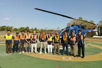 Helikopter Fly Bali usai menuntaskan patroli udara karhutla di Kalimantan Barat
