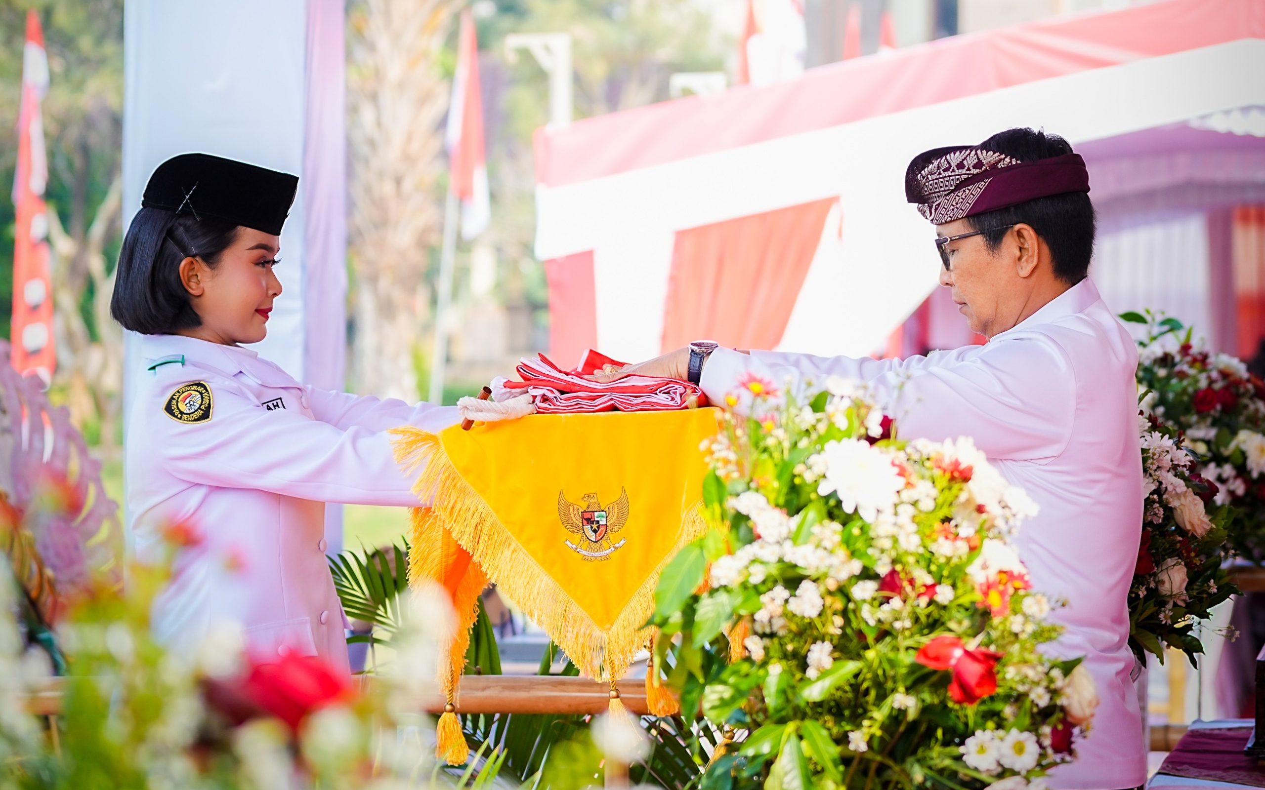Bupati Badung I Wayan Adi Arnawa memimpin upacara HUT Ke-81 Kemerdekaan RI