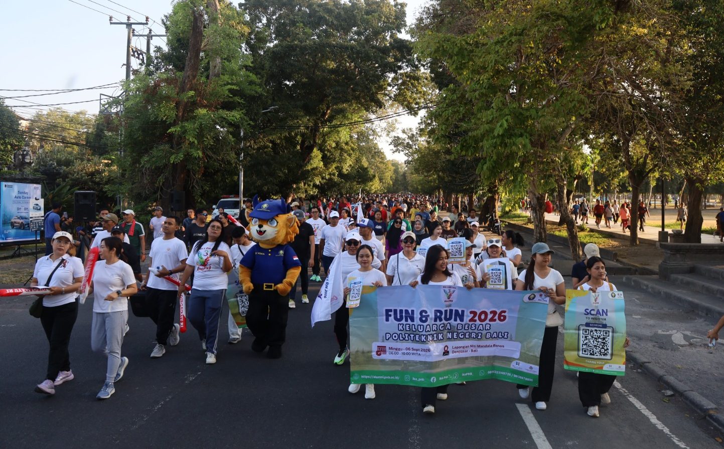Fun & Run OnePNB 2026 di kawasan Renon, Denpasar