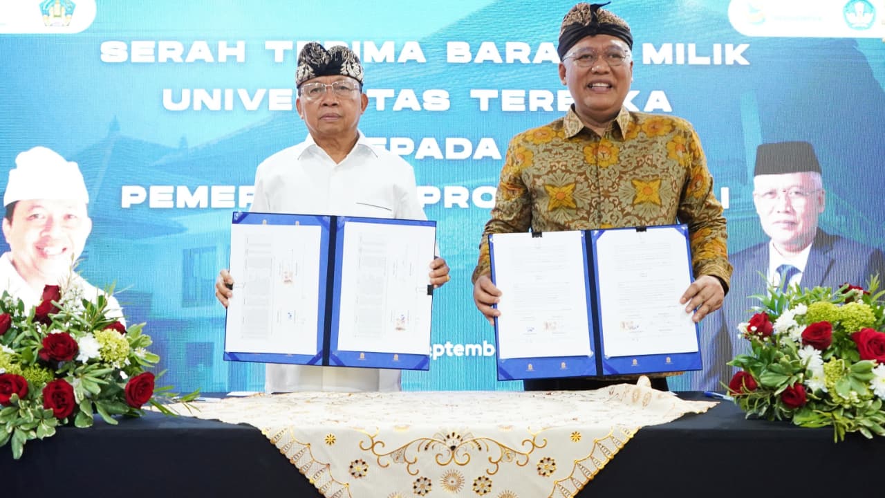 Penyerahan aset Universitas Terbuka kepada Pemprov Bali
