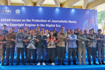 Menkum Supratman Andi Agtas membahas pelindungan hak cipta karya jurnalistik di era digital dalam forum ASEAN di Bali.